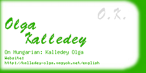 olga kalledey business card